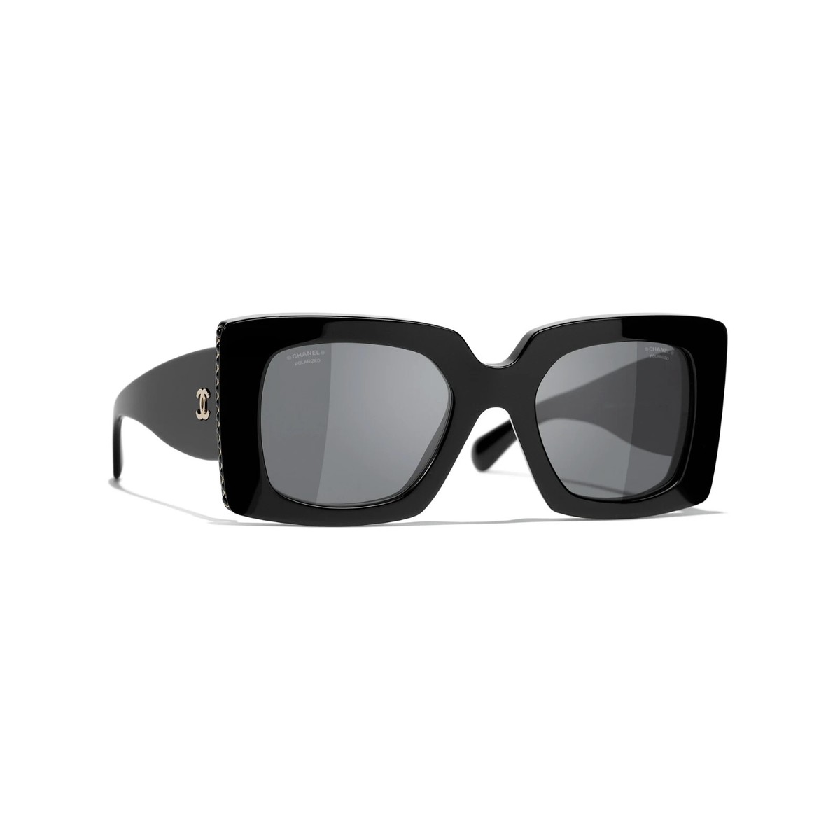 Chanel CH5480H c 622/T8 Black Frame w Glass Pearls / Gray