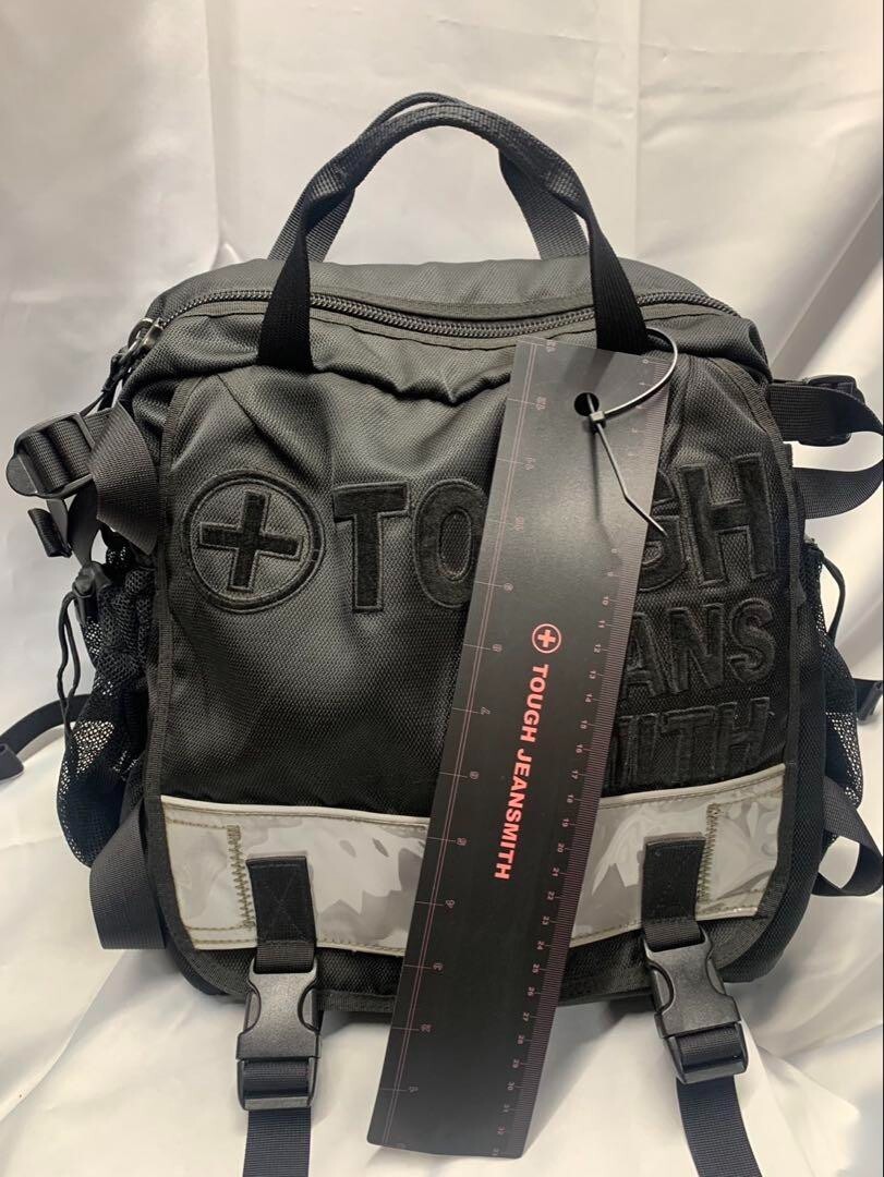 Tough Jeansmith Backpack Shoulder Bag Handbag in Black NEW w