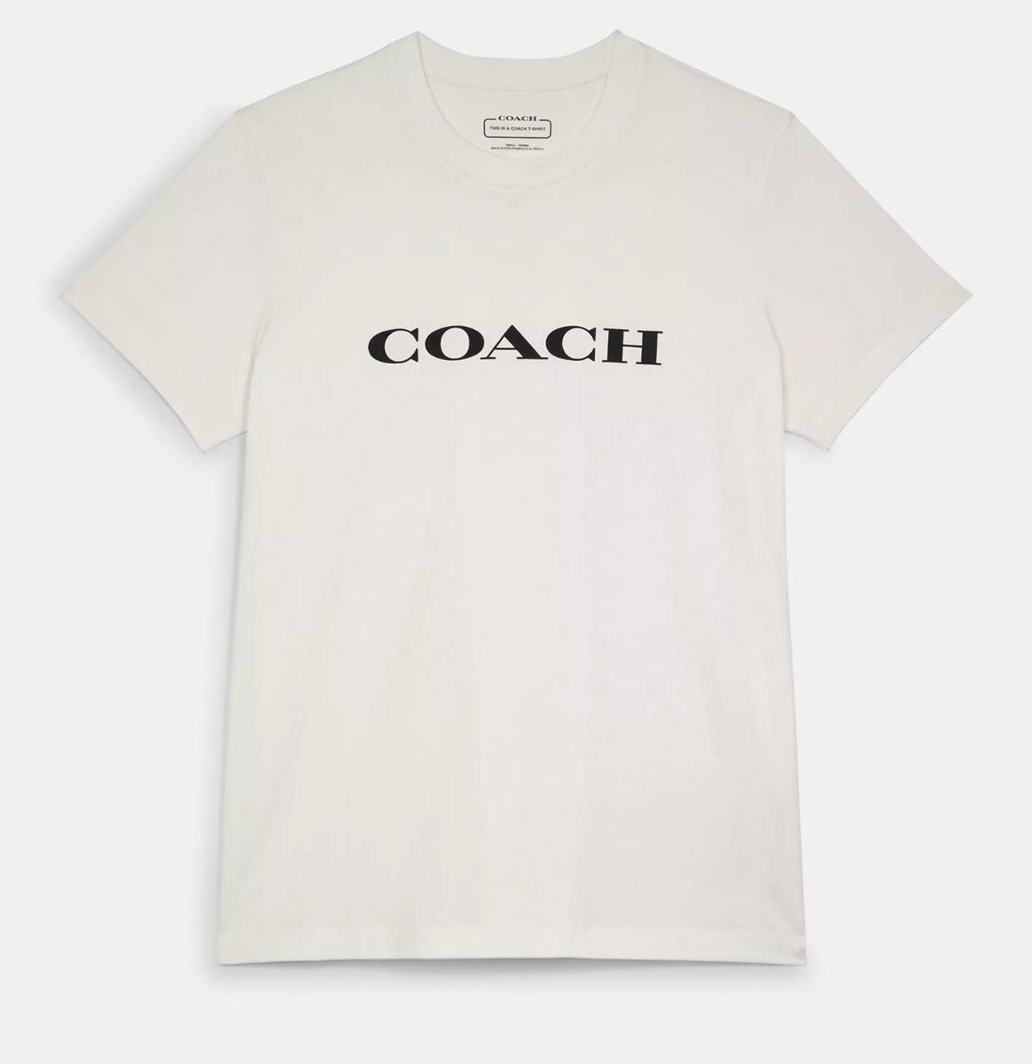 Coach Essential T Shirt In Organic Cotton white C8766 XL women's