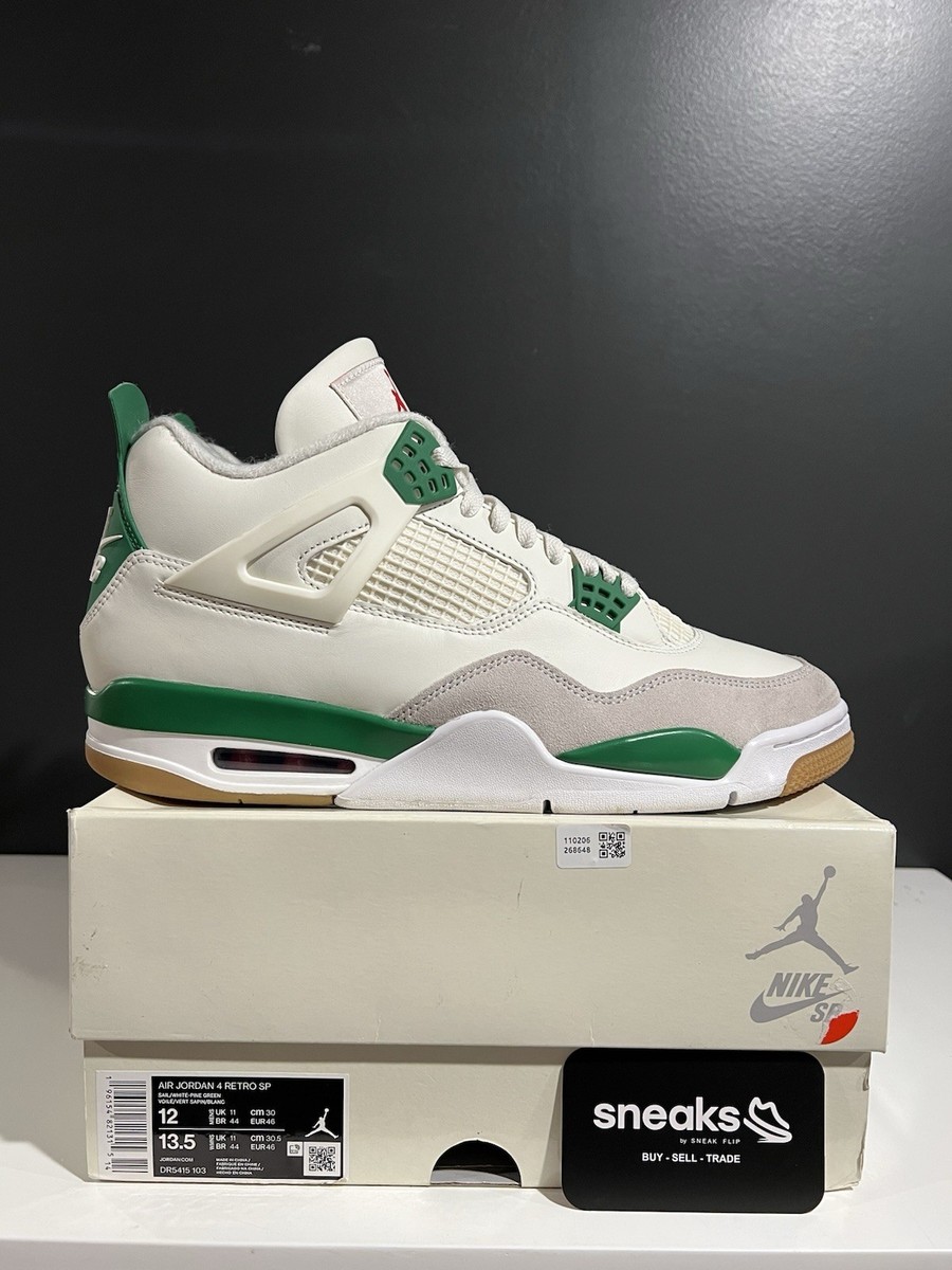 USED Nike SB x Air Jordan 4 Retro SP Pine Green DR5415-103 SIZE