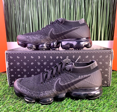 Nike Vapormax Flyknit Triple Black Womens Running Shoes 849557-006