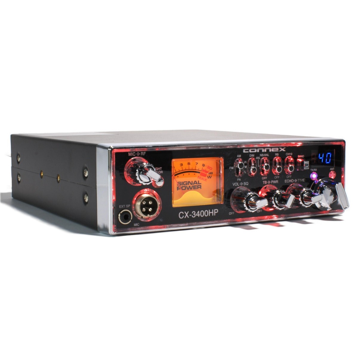 Connex CX-3400HP 10 Meter Amateur Mobile Radio, 40 Channels, AM/FM