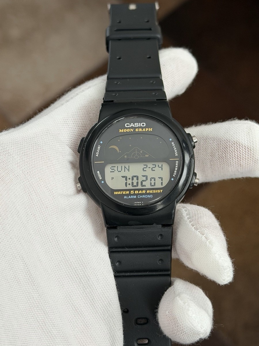 Casio Moon Graph Black Men's Watch - GMW-15 for sale online | eBay