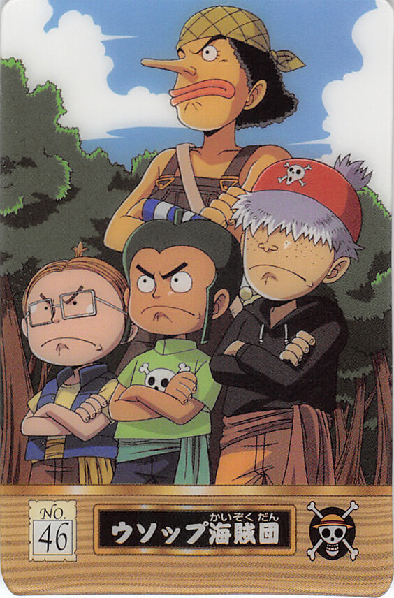 One Piece Trading Card Gumi No.46 Usopp / Ninjin / Piiman Tamanegi