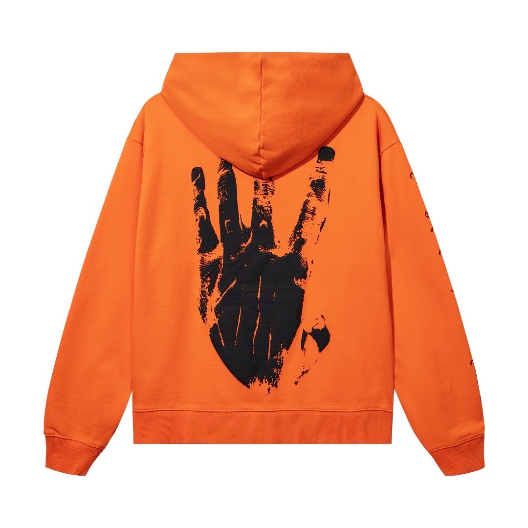 REVENGE KILL HOODIE ORANGE BLACK XXXTENTACION SIZE MEDIUM PUFF