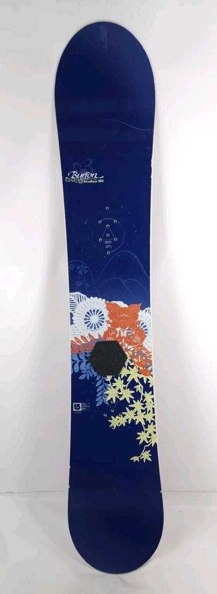 Burton Feather 154 Blue Foral Design Women's Snowboard 154cm | eBay
