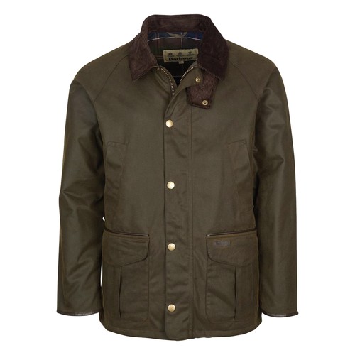 Barbour OS Wax Burghley Jacket Blouson Coat Men Size 36 Sage | eBay