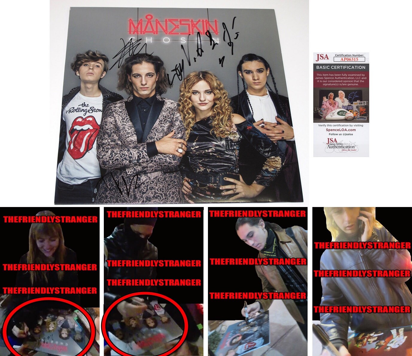 MANESKIN Band All 4 signed 