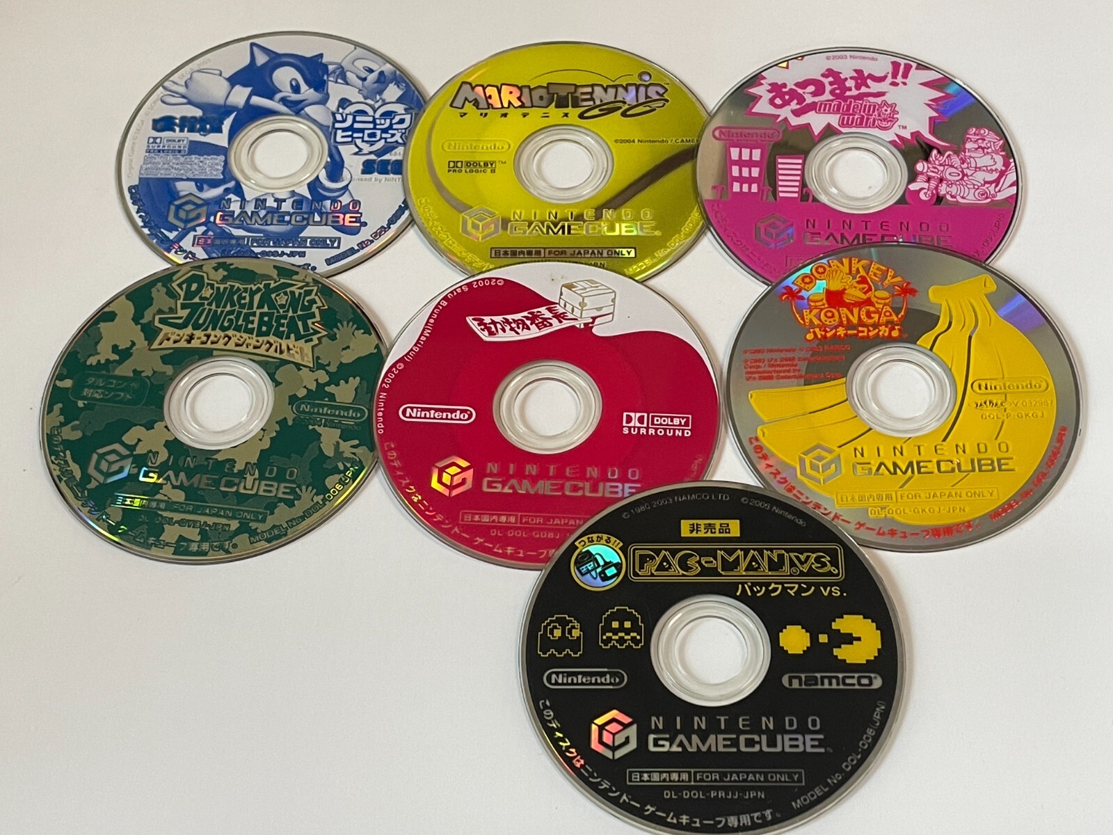 Nintendo GameCube Lot of 7 Games Disc Only PAC-MAN JAPAN import