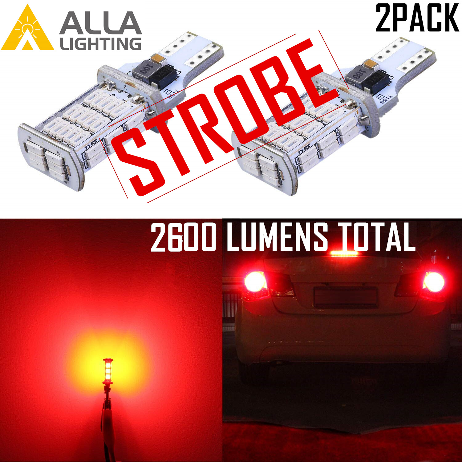 922 LED Center High Mount Stop Light Bulb|3rd Brake Light|Middle