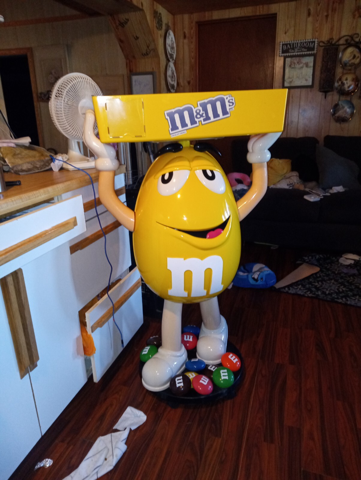 Yellow M&M With Tray Chocolate Store Candy Display Character | eBay