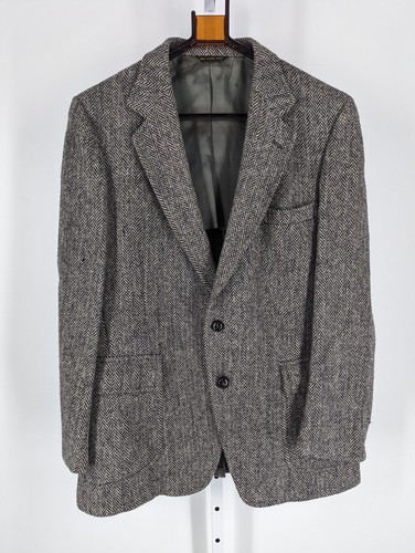Harris Tweed Herringbone Vintage 60s 70s Mod Scottish Woven Jacket