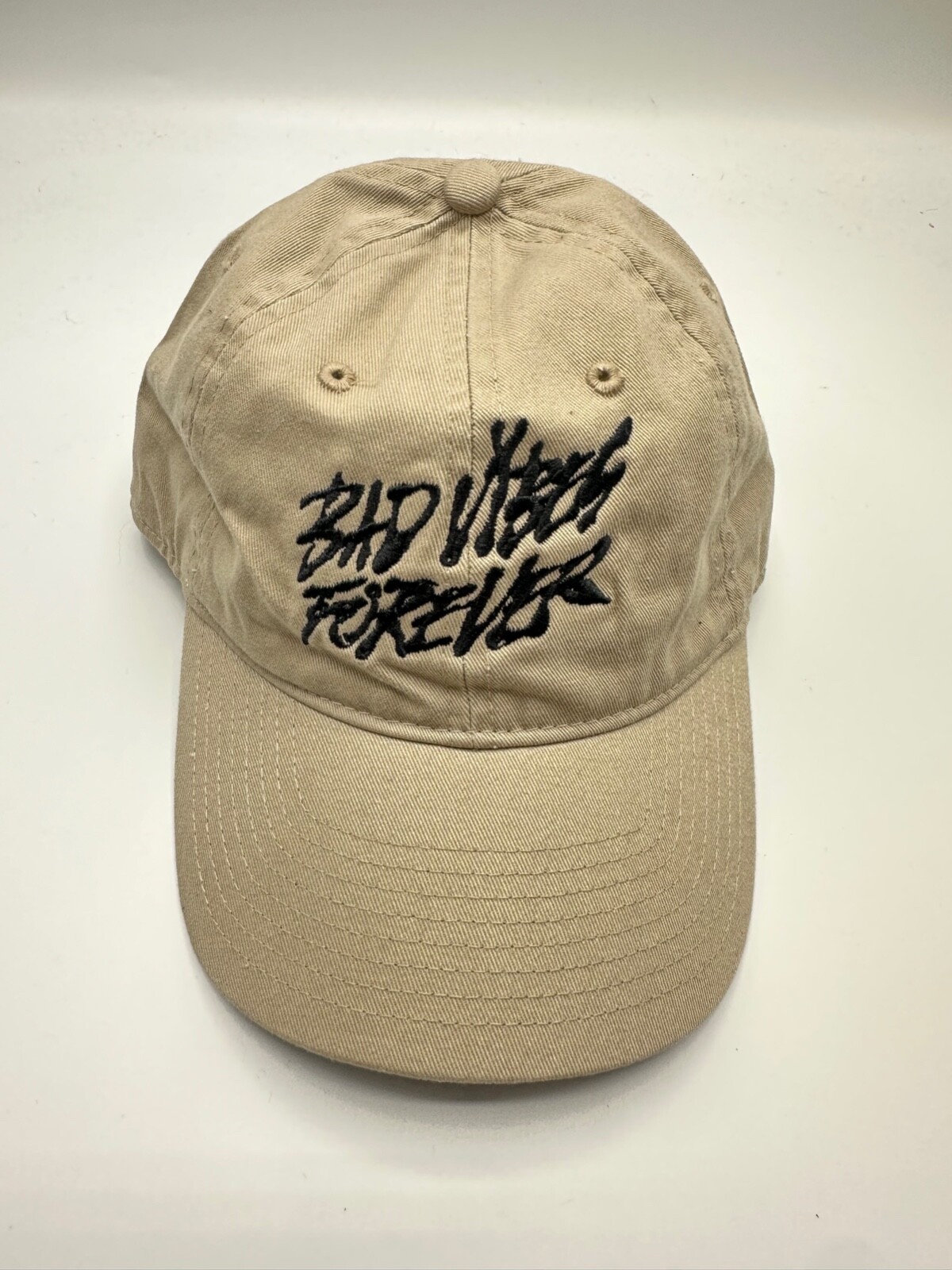 XXXTENTACION Bad Vibes Forever Logo Beige Adjustable Baseball Cap