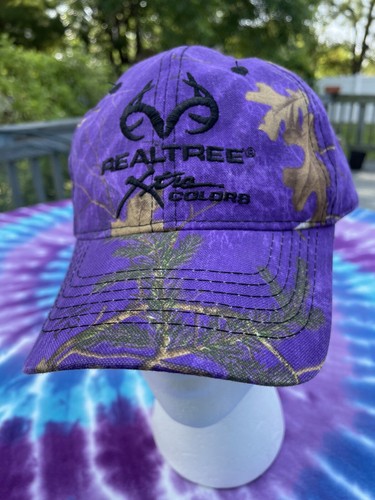 Real Tree Purple Camo Ball Hat Cap Xtra Colors w Black Logo