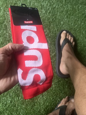 Brand New Original Supreme Mens Nike Lightweight Crew Socks - Red