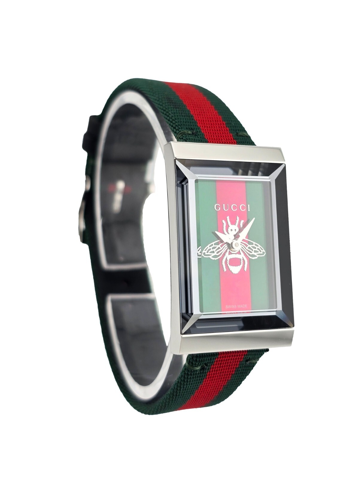 Gucci G-Frame YA147413 MOP Bee Dial Fabric Strap Women's Watch | eBay