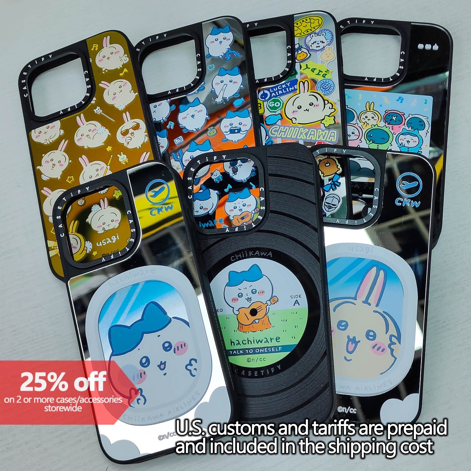 Chiikawa Casetify Mirror Case for iPhone 13-17 optional MagSafe