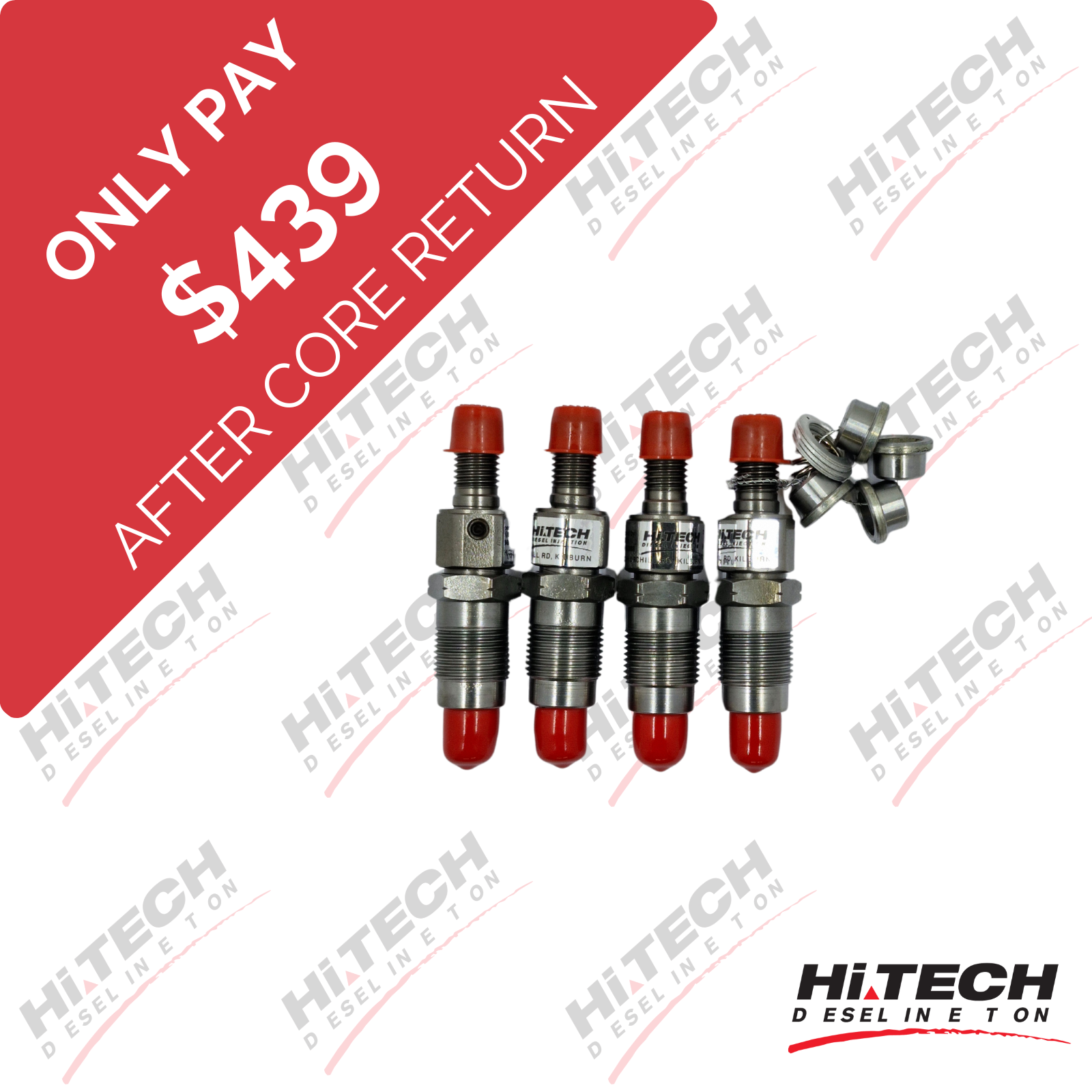 Genuine Injectors (x4) for Toyota 1KZ-TE 23600-67040 / 093500-7020