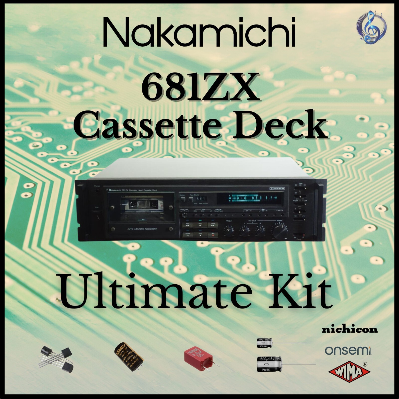 Nakamichi 681ZX Cassette Deck Ultimate Upgrade Kit Genuine Parts