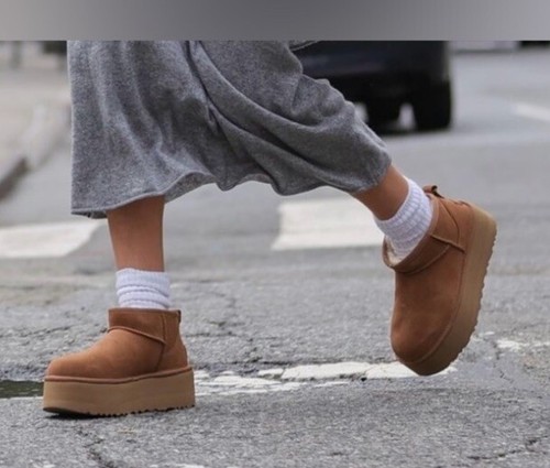 UGG Classic Ultra Mini platform boots in chestnut | eBay