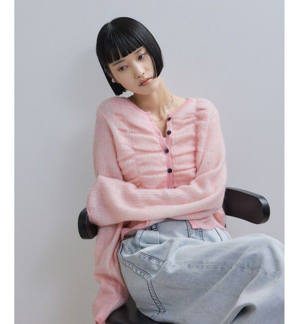 WEB限定】ダブルモヘアシャーリングカーディガン（ADAM ET ROPE
