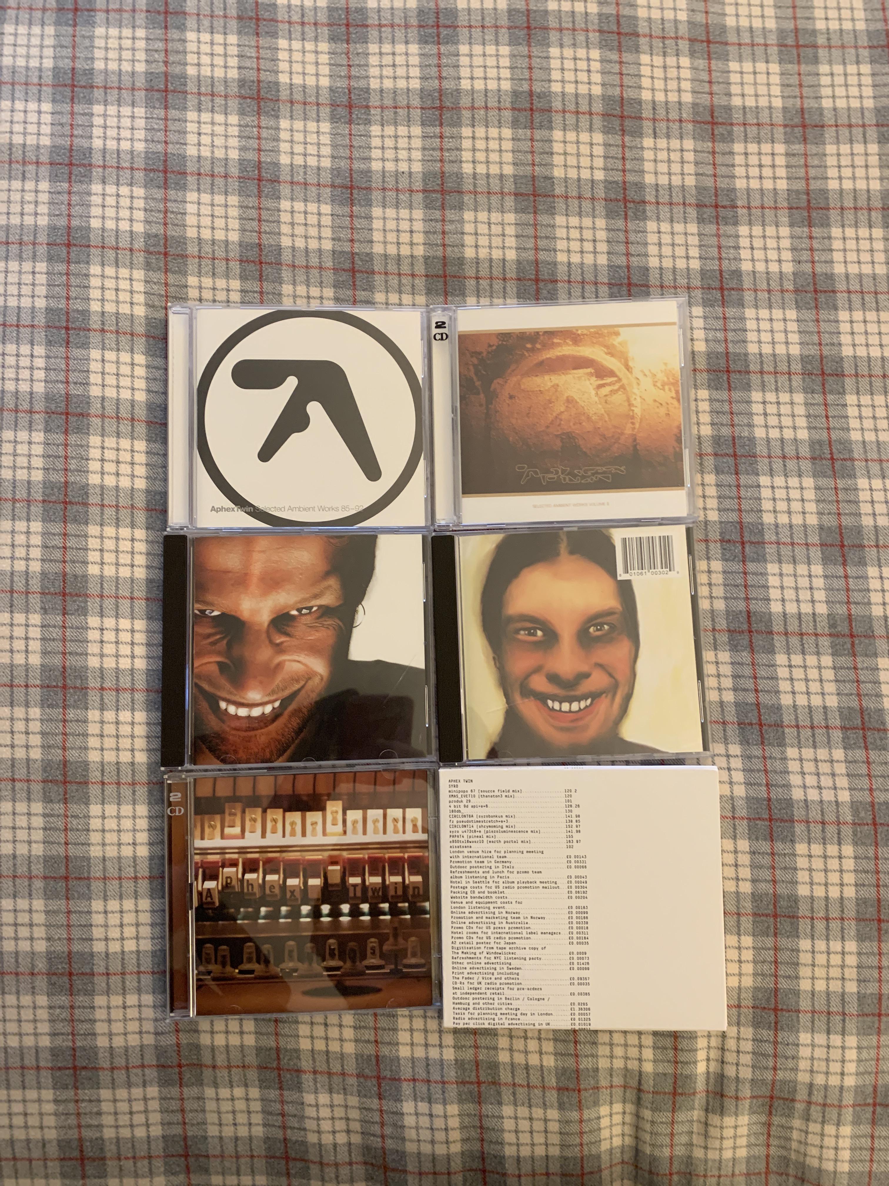 I have now gotten every Aphex Twin album on CD! : r/aphextwin