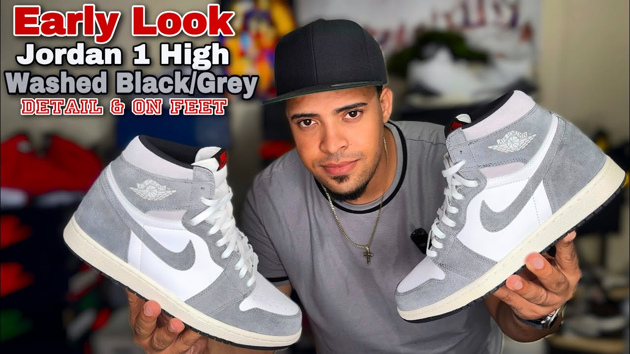 Early Look 👀 Jordan 1 High Washed Black & Smoke Grey - Review