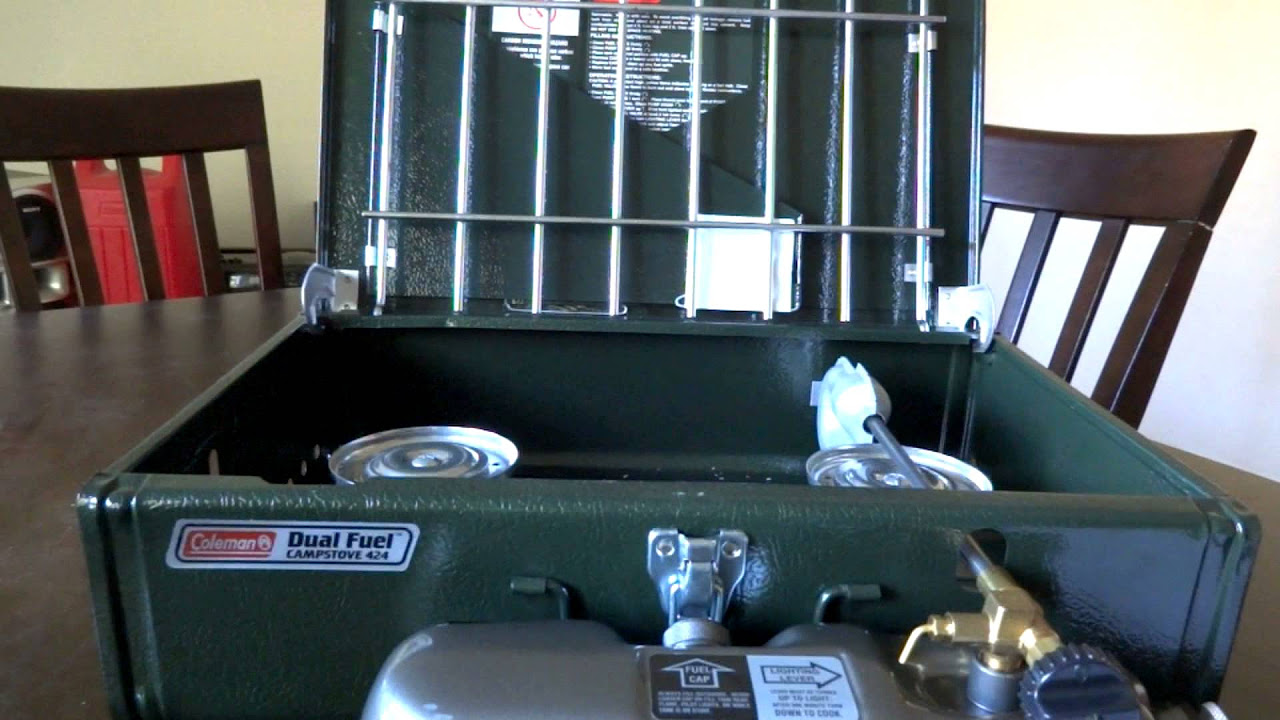 Camping Gear - Coleman - 424 Dual Fuel Stove Review. - YouTube