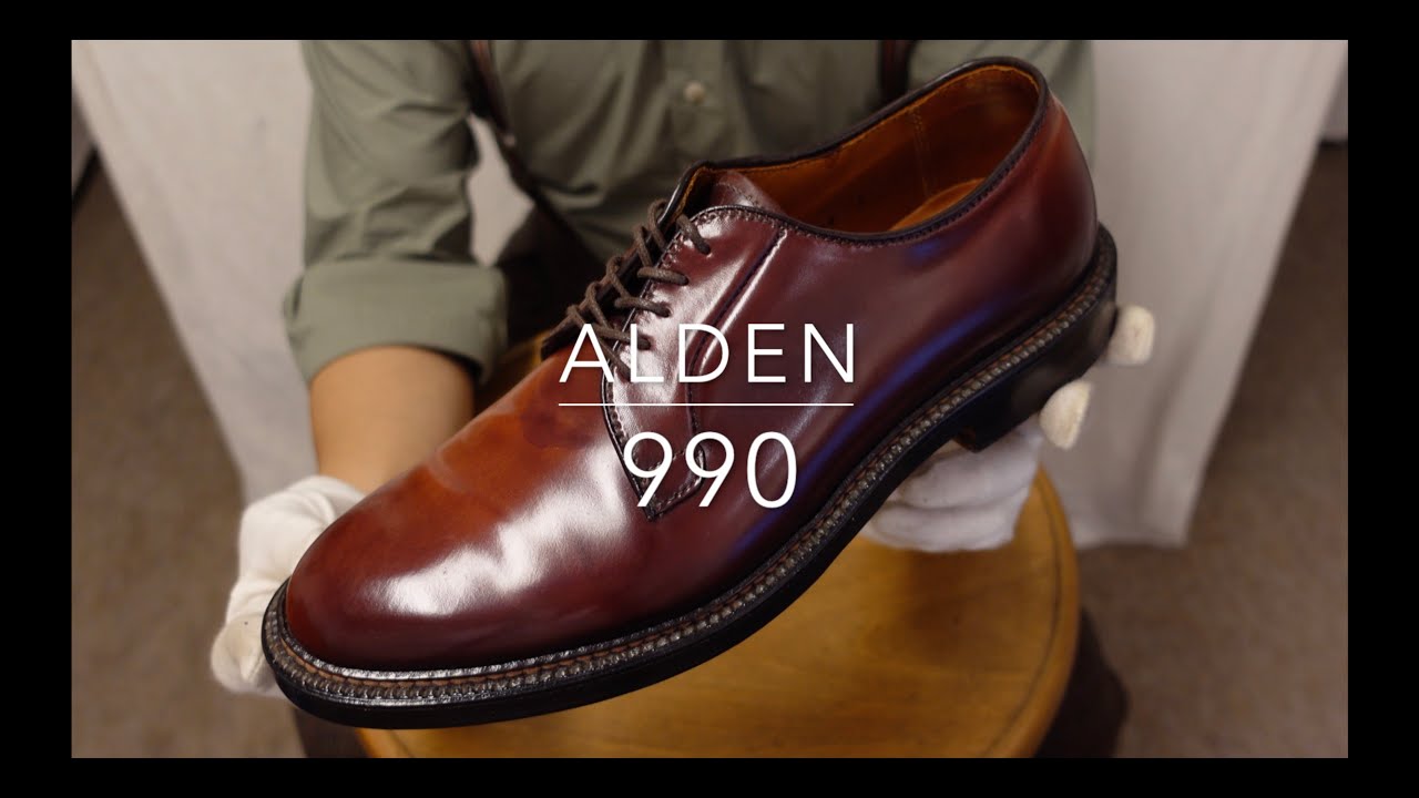 オールデン 990 プレーントゥ コードバン バーガンディ サイズ8D【7165