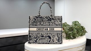 CHRISTIAN DIOR ブックトート バッグ ラージ トワル ドゥ ジュイ