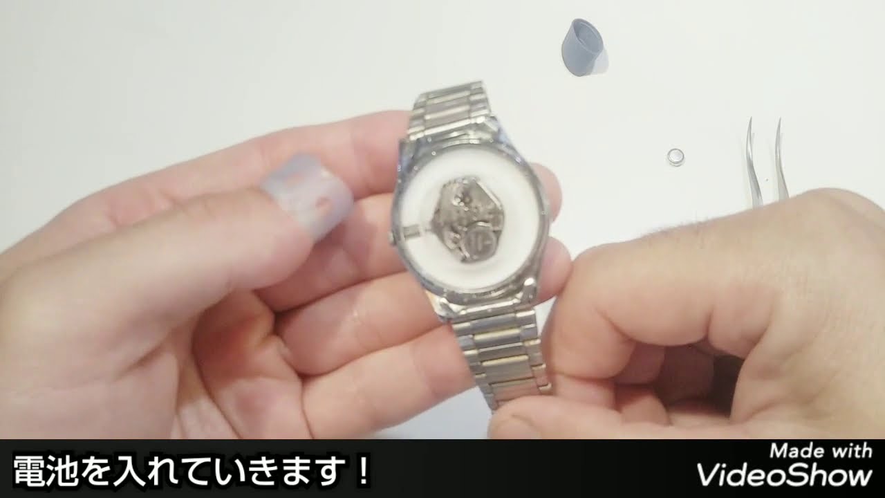 ⑲☆MOV'T JAPAN Y121-AM40☆安く腕時計電池交換 - YouTube