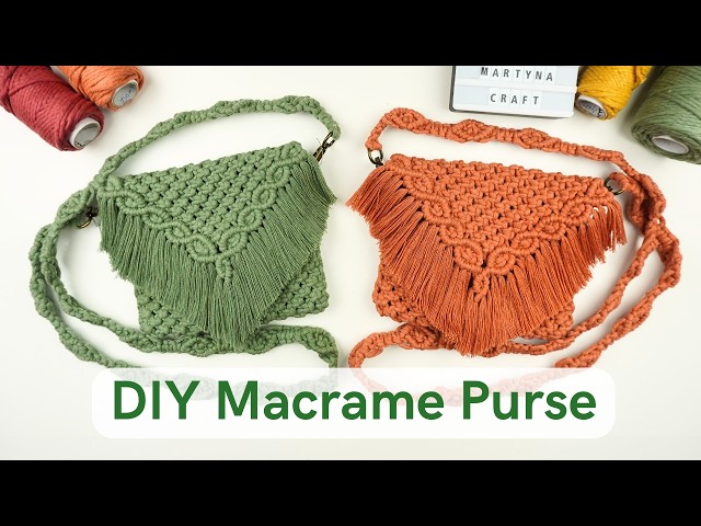 DIY: Macrame Clutch Bag with Beautiful Strap - YouTube