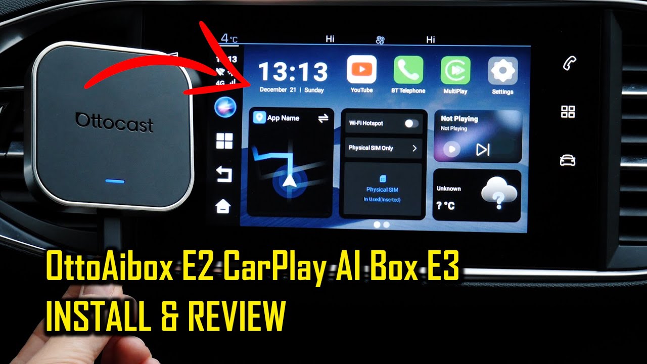 OttoAibox E2 CarPlay AI Box - HOW TO INSTALL AND HOW IT WORKS