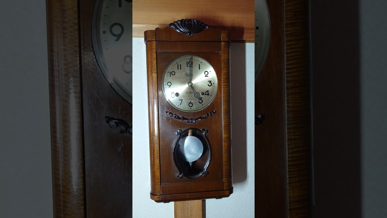 明治時計 occupied japan 香箱入14日巻き高級機宮型ゼンマイ振り子時計