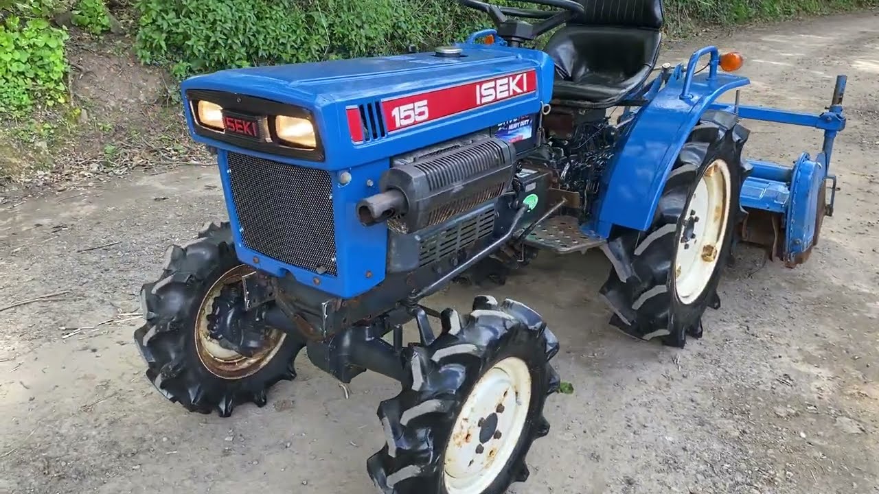 ISEKI 155 4x4 Compact Tractor & Rotavator tiller - YouTube