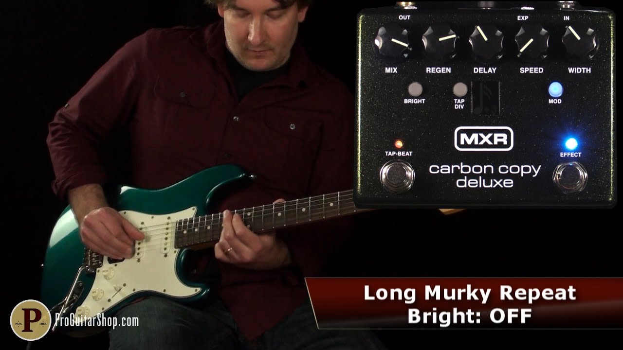 MXR Carbon Copy Deluxe Analog Delay - YouTube