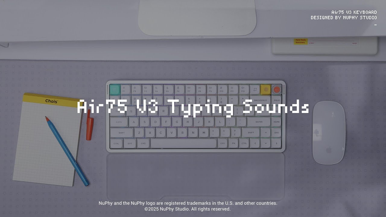 NuPhy Air75 V3 Typing Sound Test - Red Nano / Brown Nano / Blush