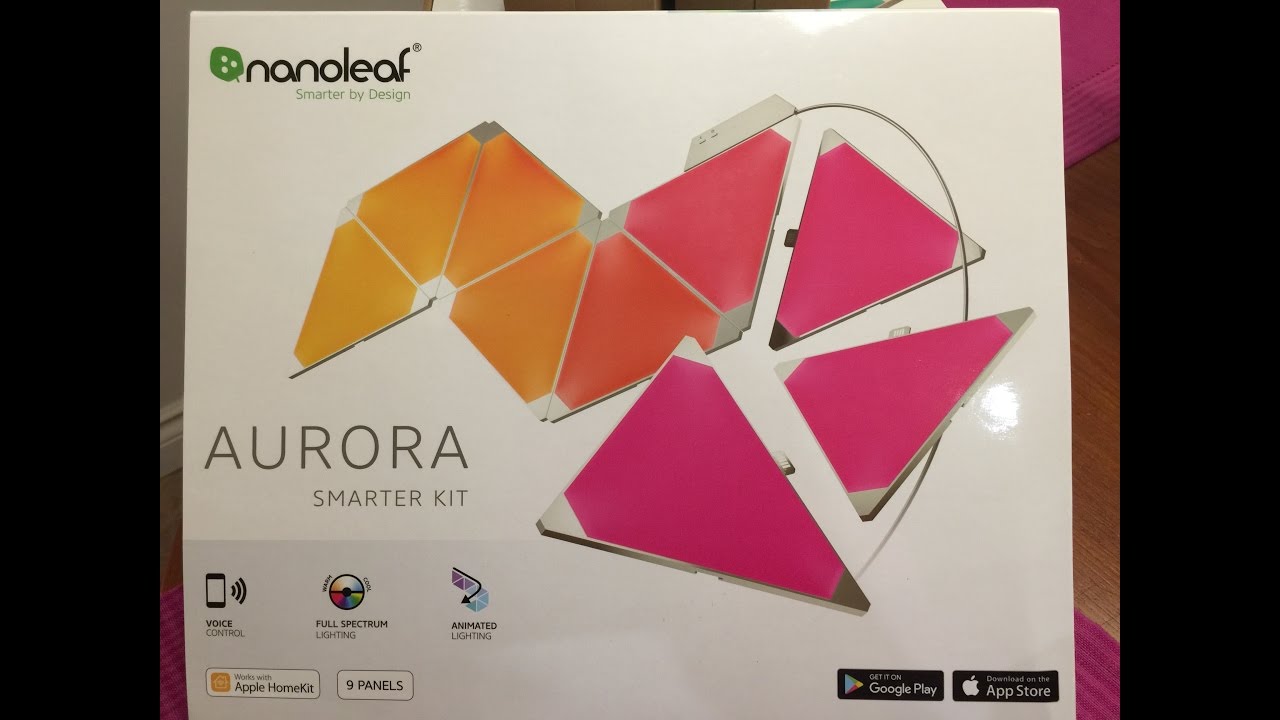 New Nanoleaf Aurora light panel Unboxing - YouTube