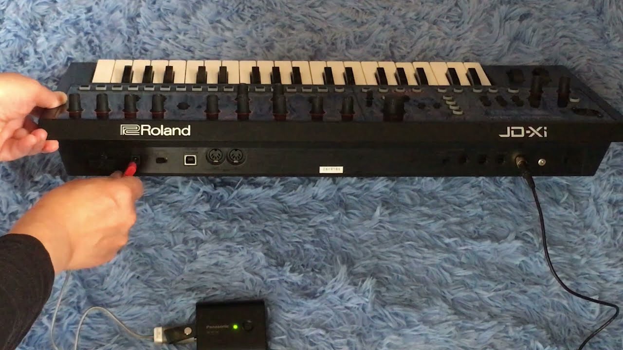 Roland JD-Xi オーバーレイシートを購入 パネル面のツヤによる反射が