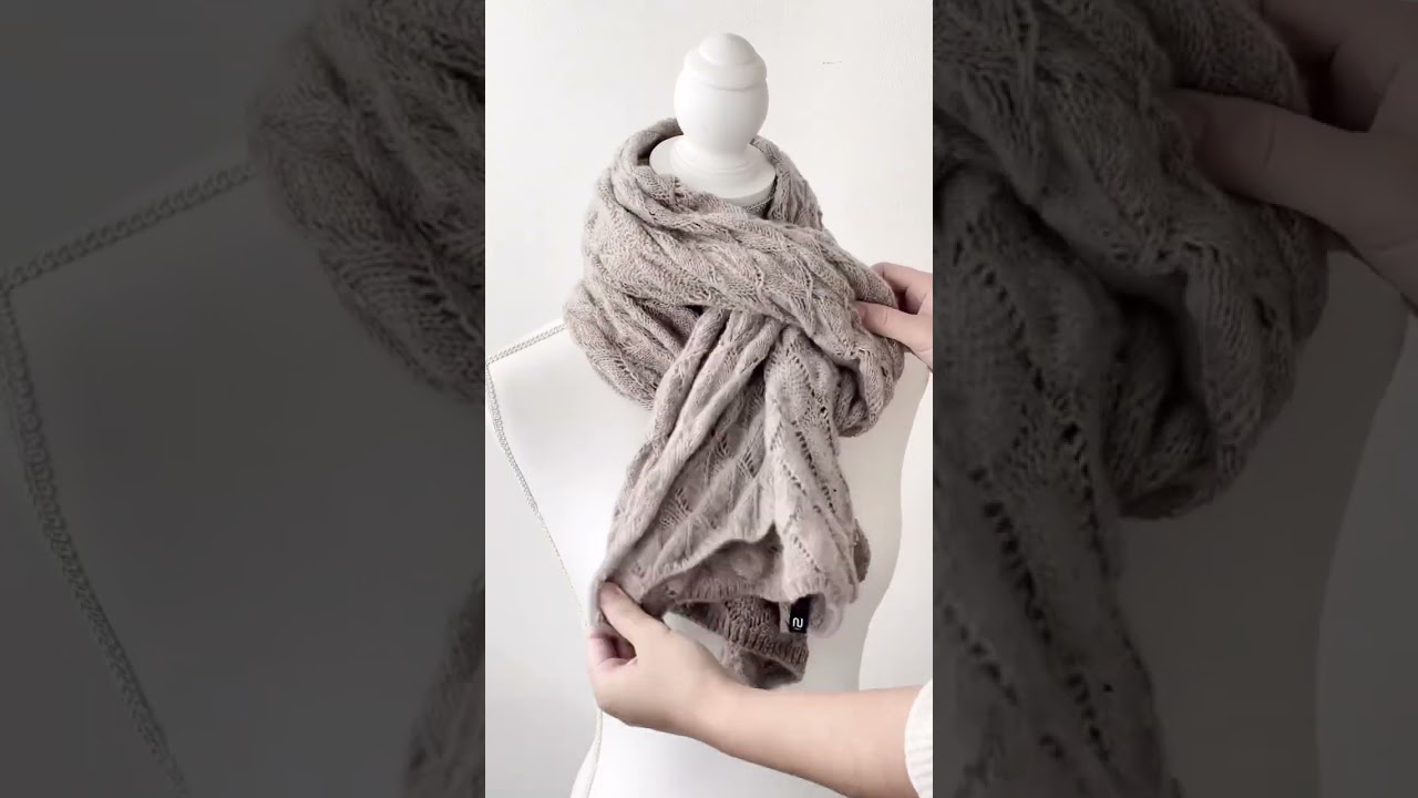 レース模様のストール【紡毛ウール】