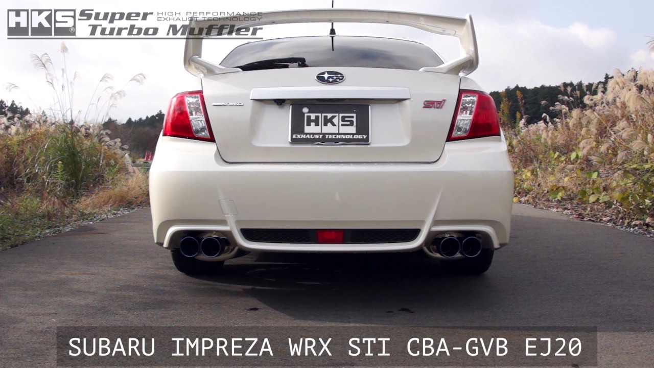 SUBARU IMPREZA WRX STI HKS SUPER TURBO MUFFLER W-TAIL - YouTube
