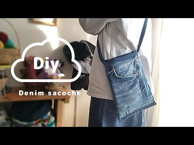 デニムリメイク サコッシュ】作り方/diy denim sacoche - YouTube