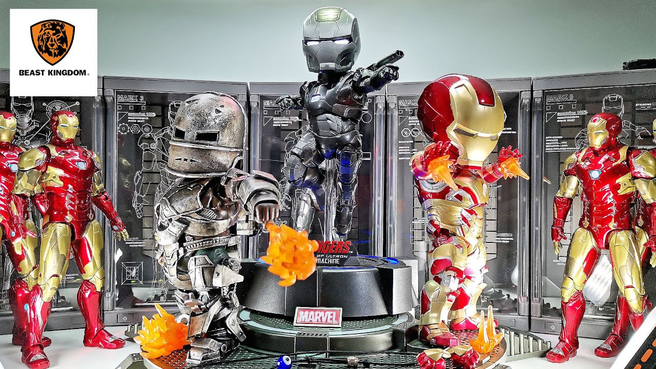 EGG ATTACK IRON MAN COLLECTION - MARK 1, WAR MACHINE MARK 2, IRON