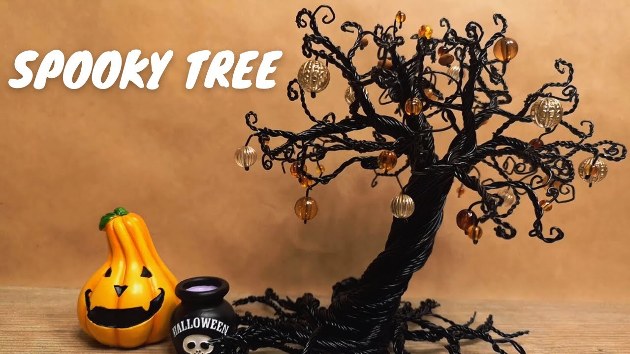 ワイヤークラフト】200本の針金とビーズでお化けの木を作ってみる