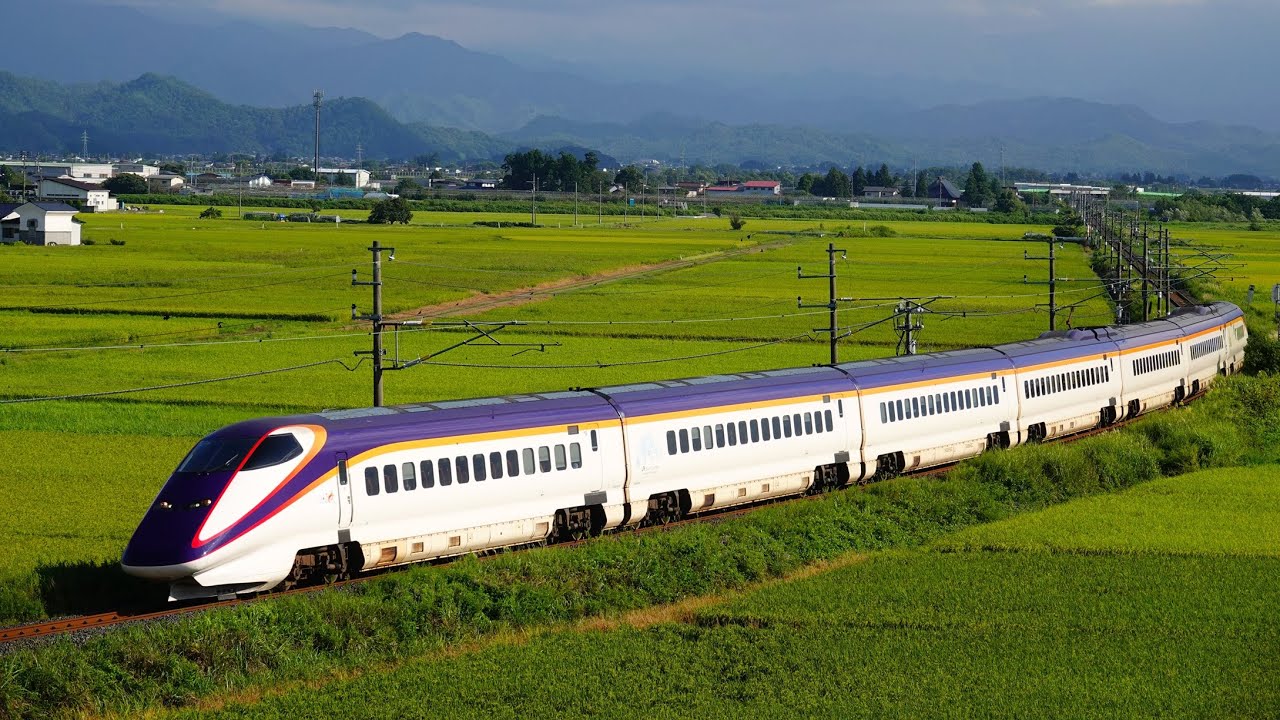 E3系 山形新幹線 つばさ 高畠～赤湯 (2025/08/30) - YouTube