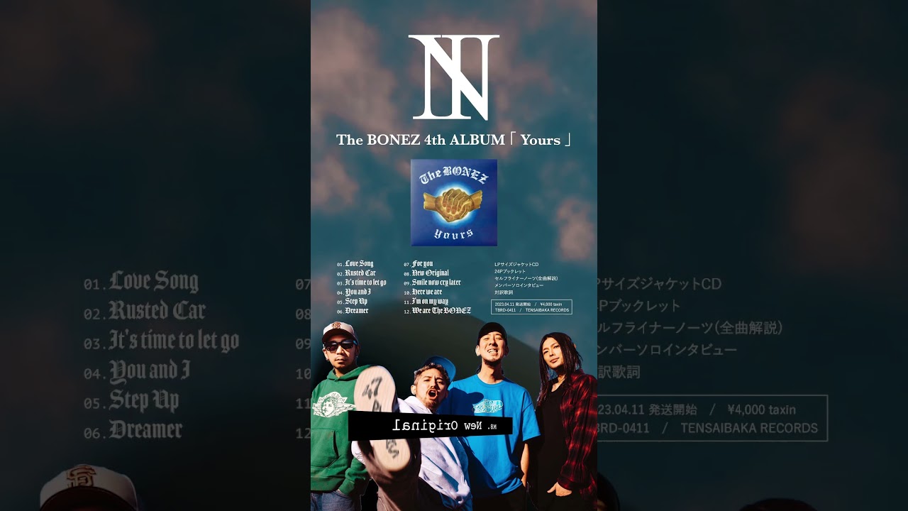 M8:New Original / The BONEZ NEW ALBUM 『Yours』 - YouTube