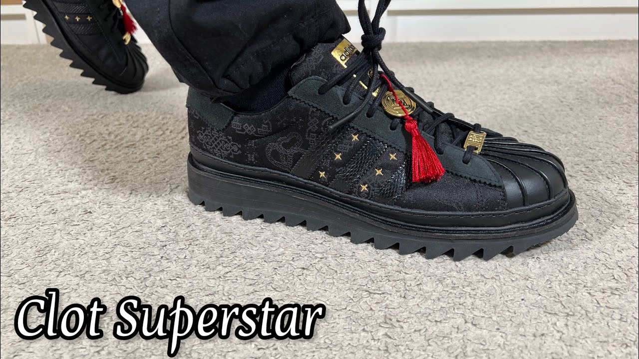 Clot x Adidas Superstar Lunar New Year Review& On foot - YouTube