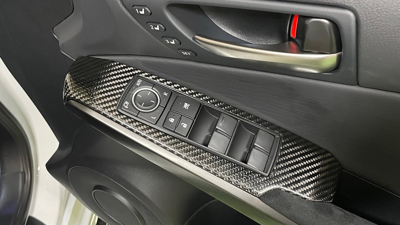 IS Fスポーツ ドライ カーボン インテリア パネル パワーウィンドスイッチ