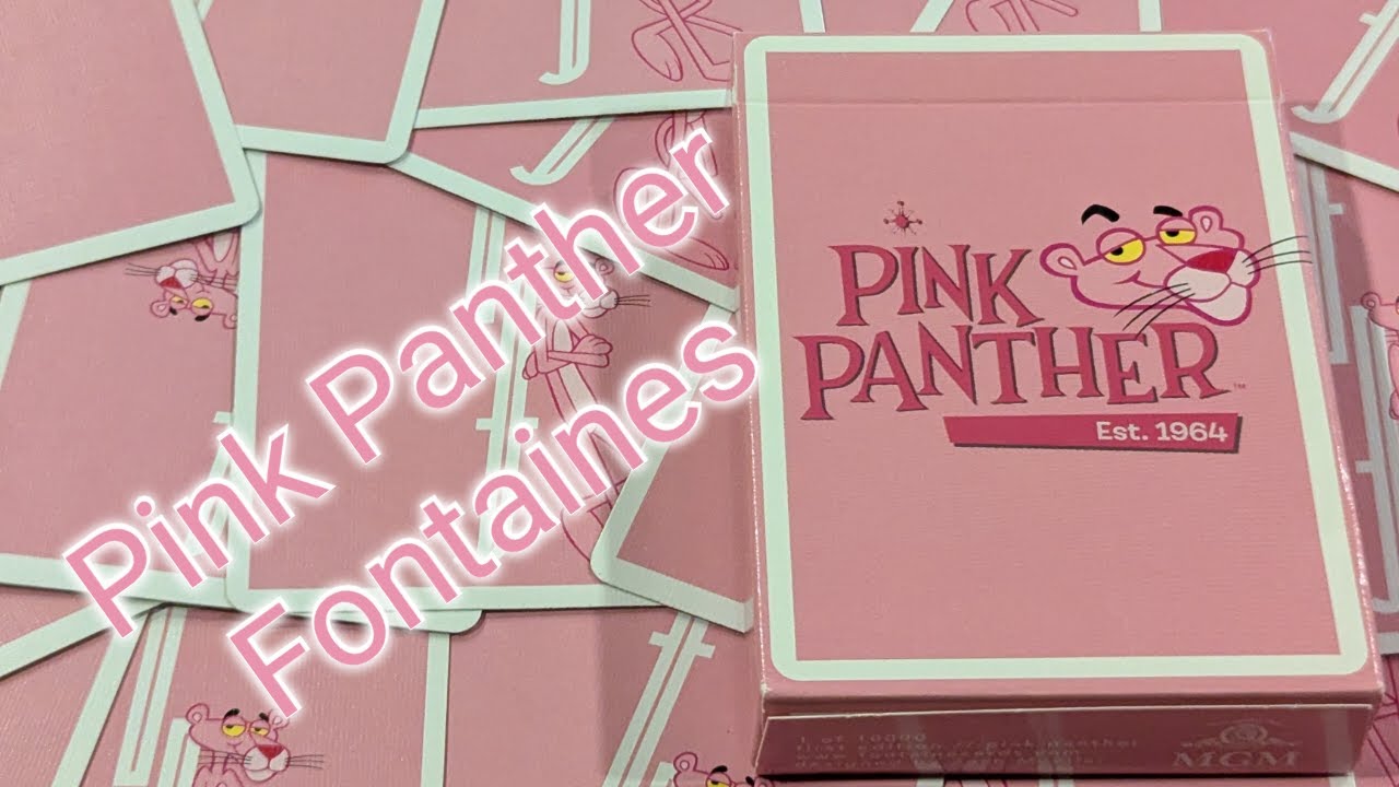 Daily deck review day 570 - Pink Panther Fontaine playing cards by