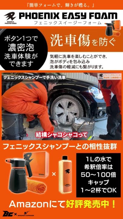 新商品】イージーフォーム 『簡単フォームで、輝きが甦る。』 洗車が